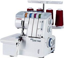 overlock Janome 744 D - klikněte pro větší náhled